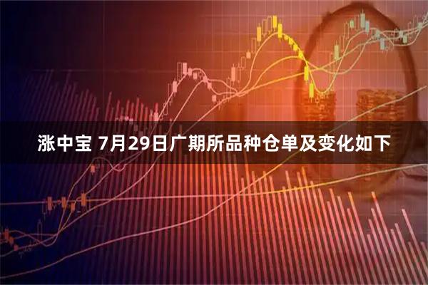 涨中宝 7月29日广期所品种仓单及变化如下